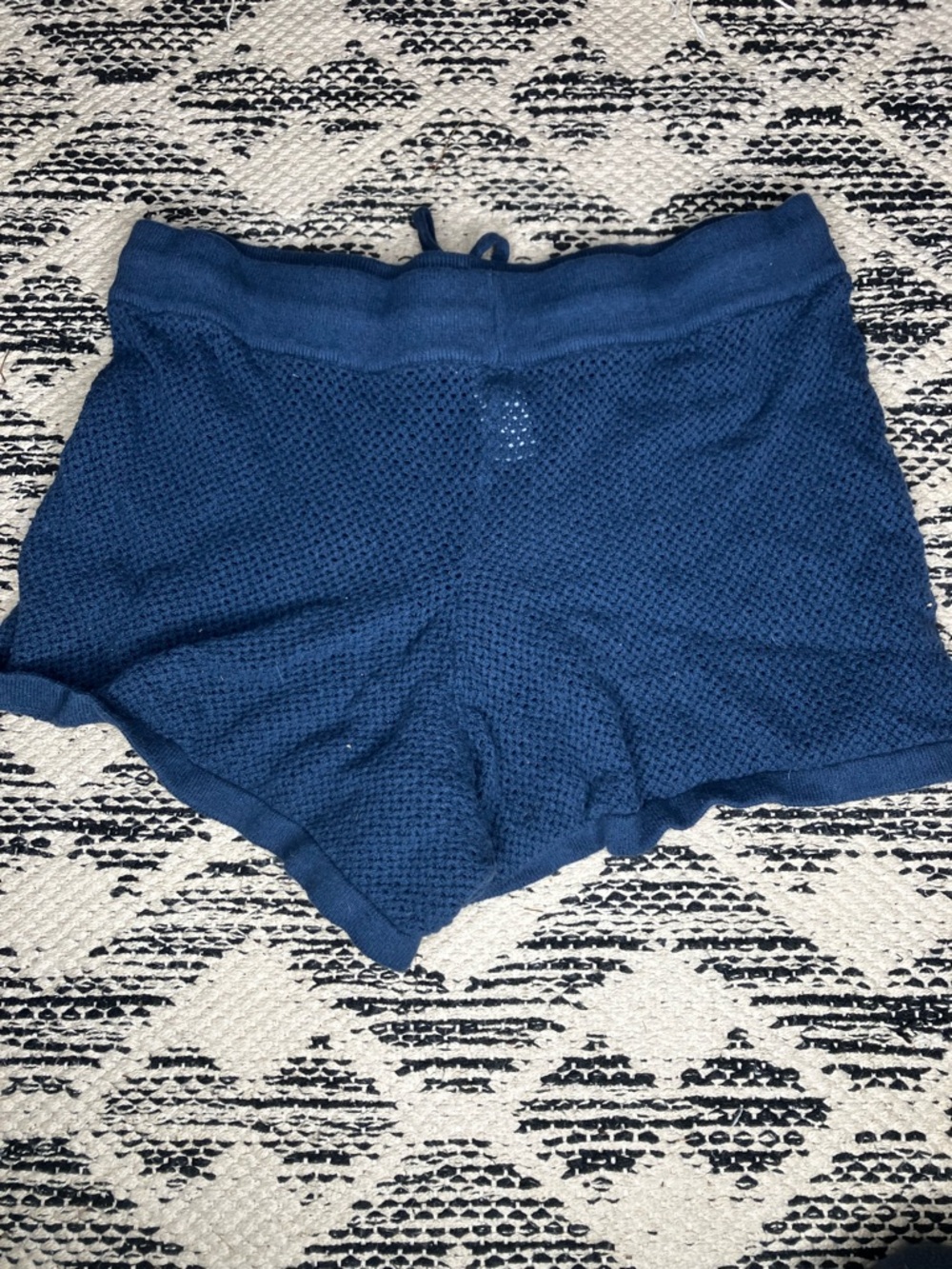 Pact Women's Navy Blue Knit Lounge Shorts - Picture 2 of 3